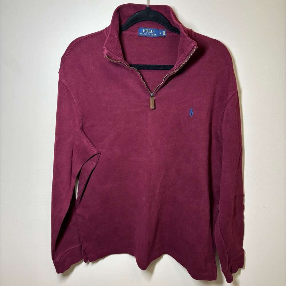 Polo by Ralph Lauren Maroon Half-Zip Shirt